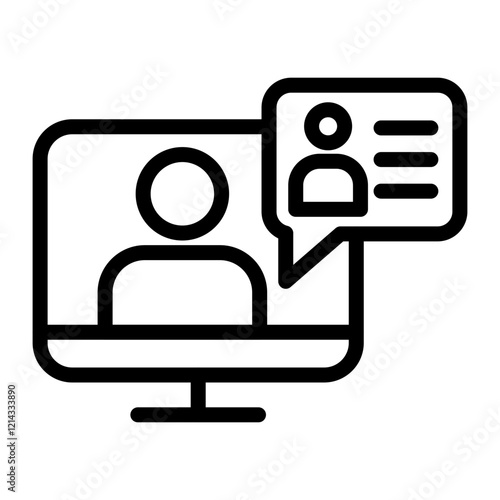 Online Meeting Vector Design Icon Style