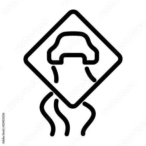 Slippery Road Vector Design Icon Style