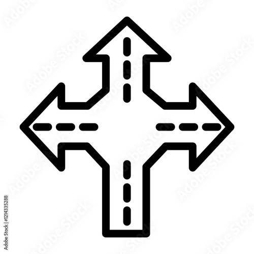 Intersection Vector Design Icon Style