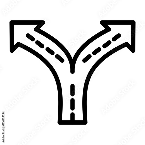 Y Intersection Vector Design Icon Style