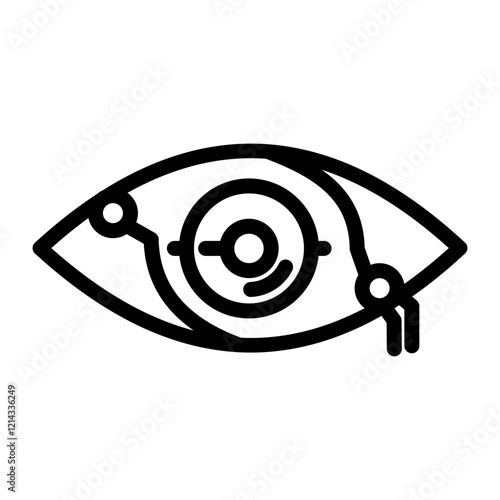 Bionic Eye Vector Design Icon Style