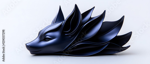 Wallpaper Mural Artistic fox sculpture display modern gallery 3d artwork minimalist environment close-up view creative design Torontodigital.ca