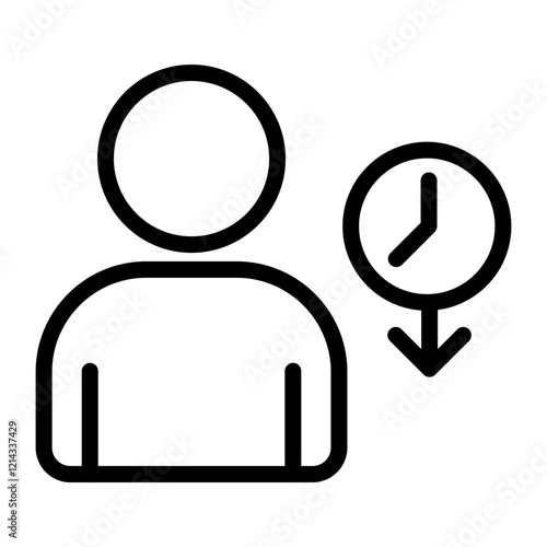 Queue Vector Design Icon Style