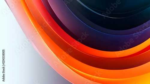 Abstract design featuring smooth, colorful curves and gradients.