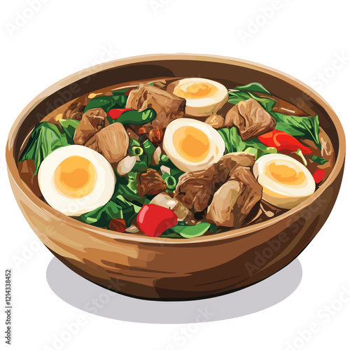 Traditional Filipino Nilagang Baka Illustration