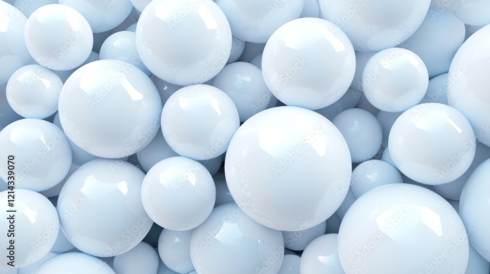Abstract White and Blue Spheres Abstract White and Blue Spheres