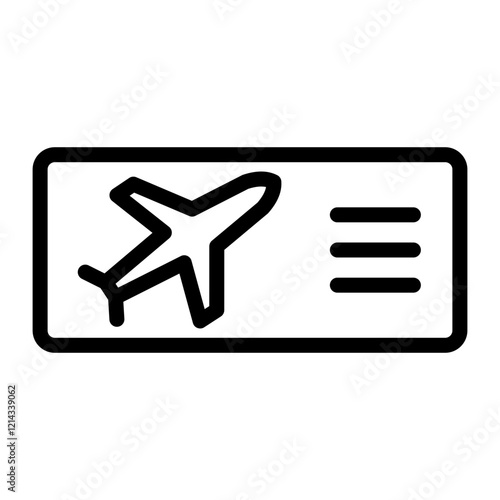 Plane Ticket Vector Design Icon Style