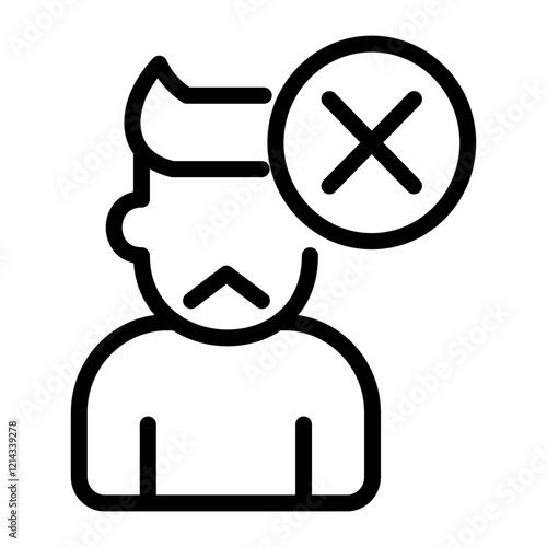 Denied Vector Design Icon Style