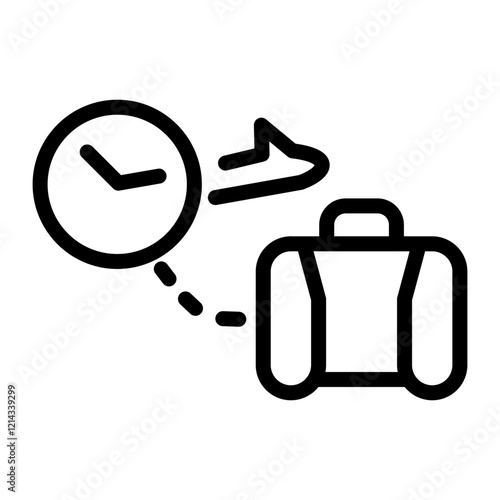 Business Trip Vector Design Icon Style