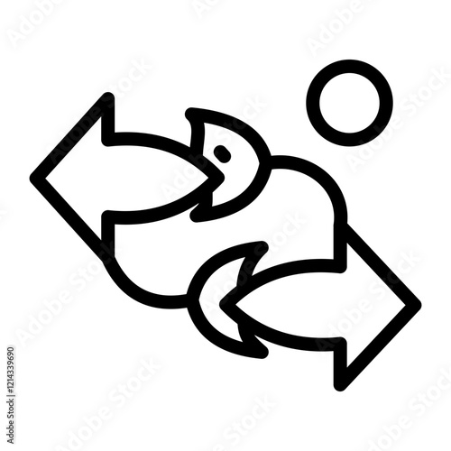 Migration Vector Design Icon Style