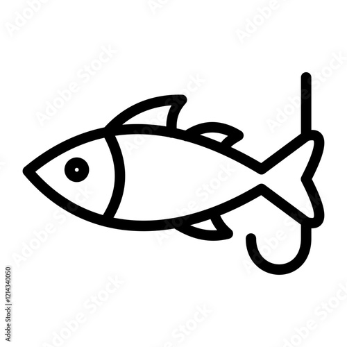 Fish Hook Vector Design Icon Style