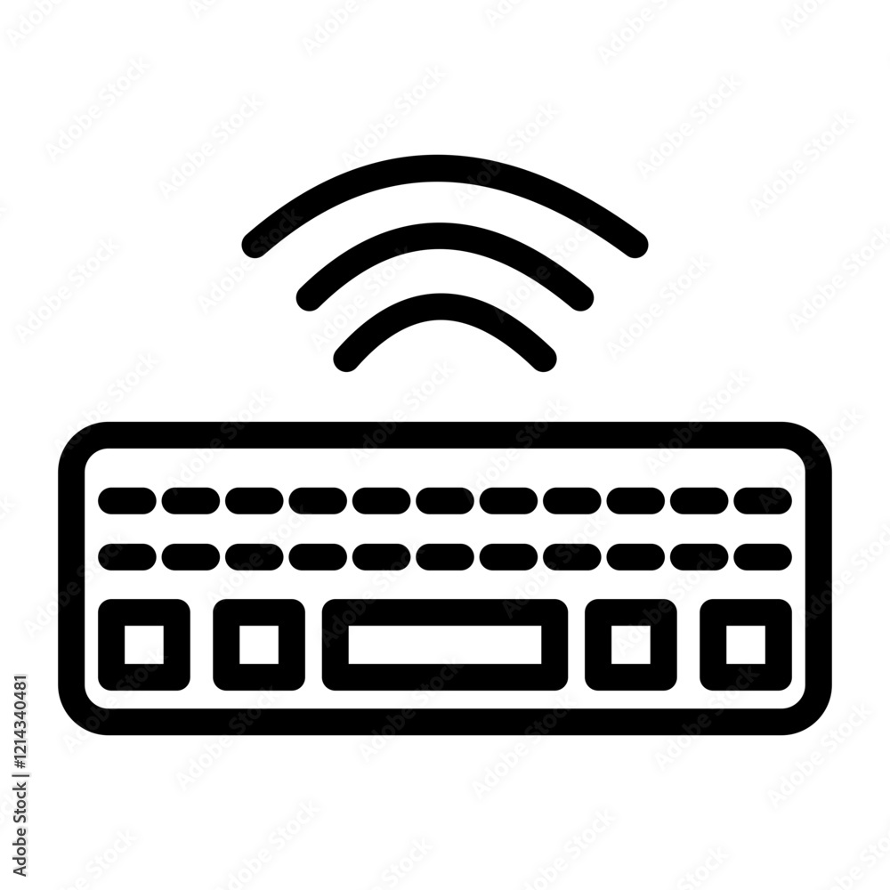 Wireless Keyboard Vector Design Icon Style Wireless Keyboard Vector Design Icon Style