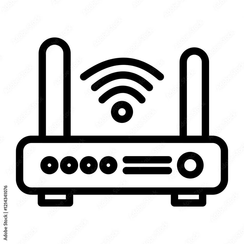 Wireless Router Vector Design Icon Style Wireless Router Vector Design Icon Style