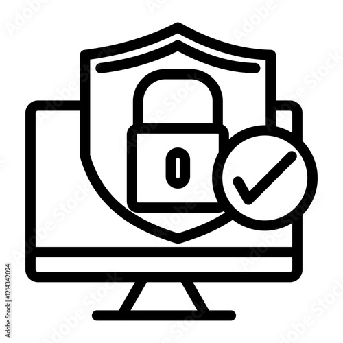 Security System Vector Design Icon Style