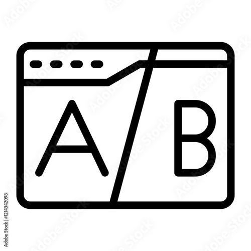 AB Testing Vector Design Icon Style
