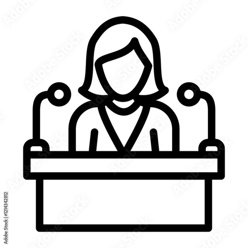 Press Secretary Vector Design Icon Style