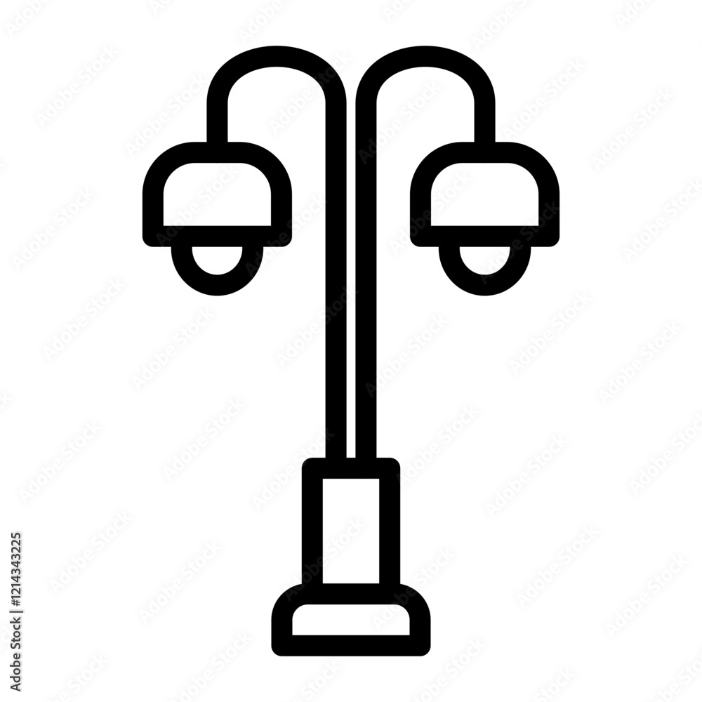 Street Lamp Vector Design Icon Style Street Lamp Vector Design Icon Style