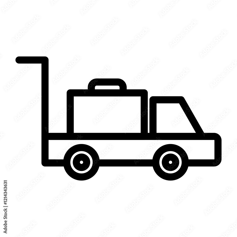 Baggage Truck Vector Design Icon Style Baggage Truck Vector Design Icon Style