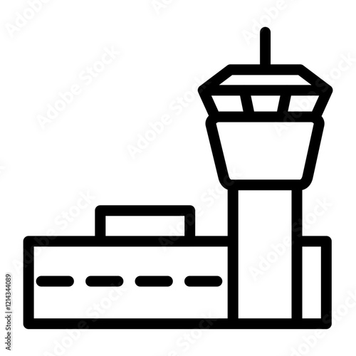 Airport Building Vector Design Icon Style