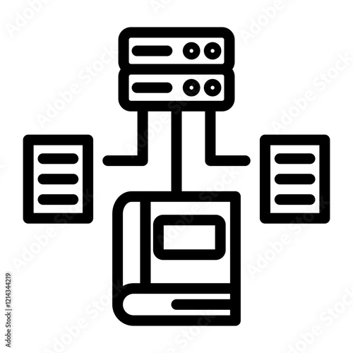 Study Database Vector Design Icon Style