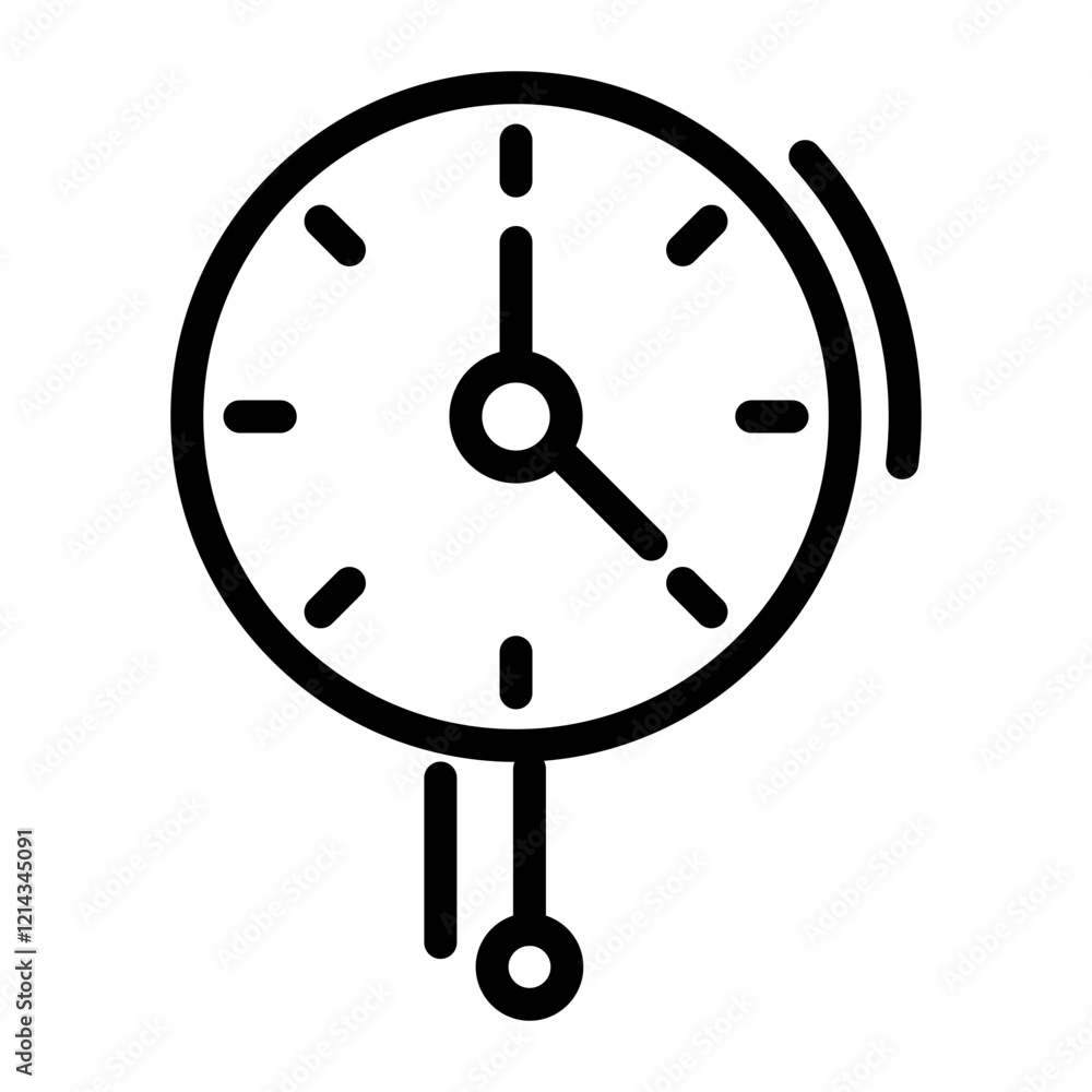 Wall Clock Vector Design Icon Style Wall Clock Vector Design Icon Style