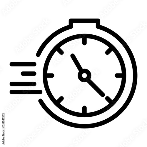 Fast Time Vector Design Icon Style