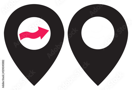 Precise Target Location Marker Icon Vector Design