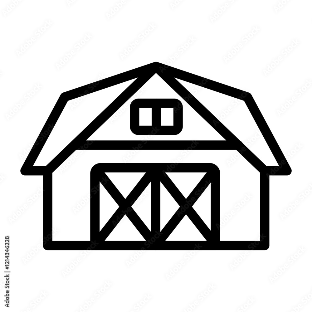 Barn Vector Design Icon Style Barn Vector Design Icon Style
