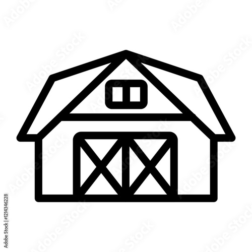 Barn Vector Design Icon Style