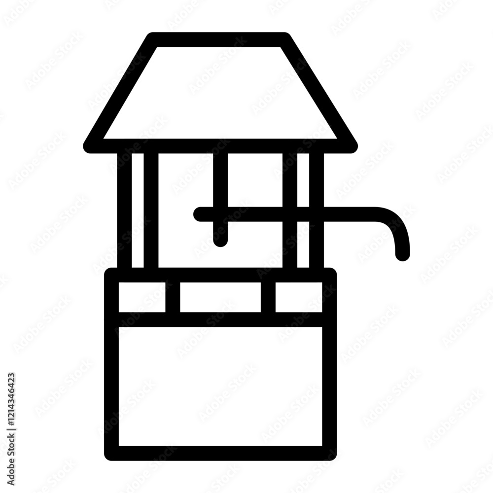 Water Well Vector Design Icon Style Water Well Vector Design Icon Style
