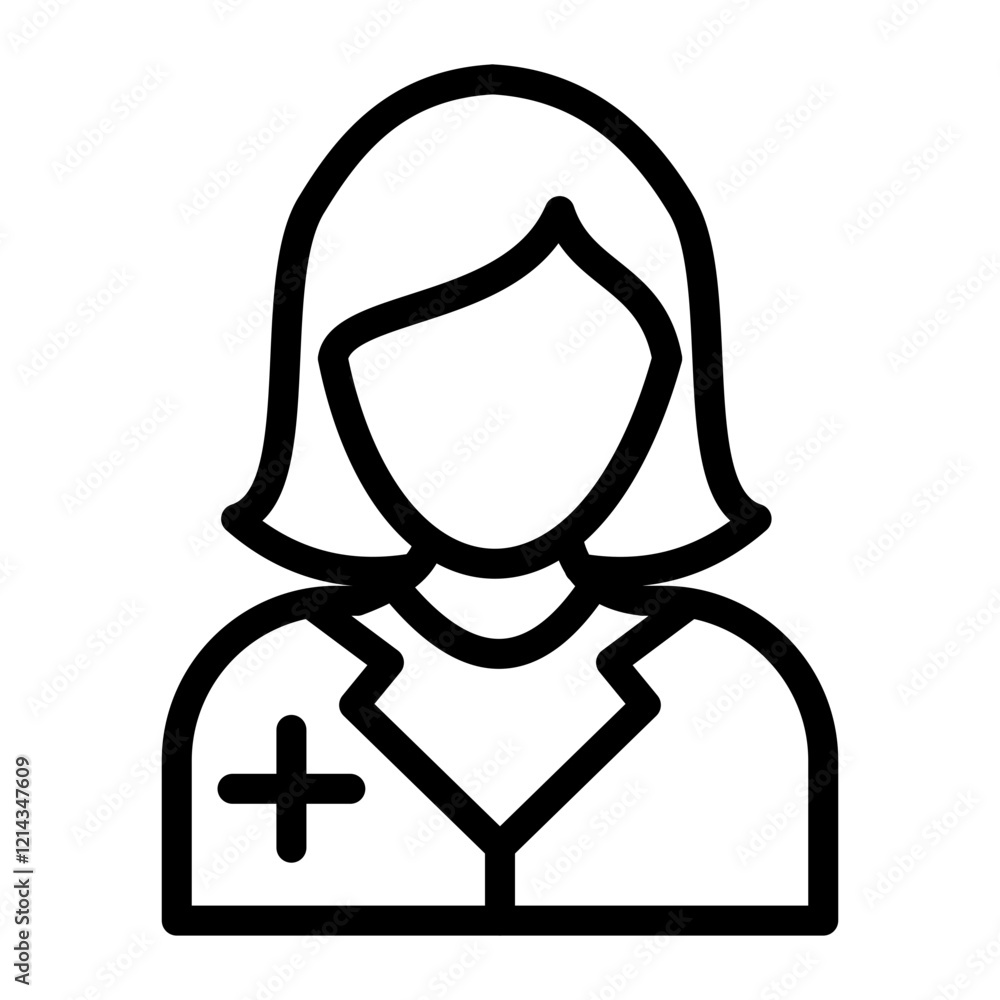 Female Dentist Vector Design Icon Style Female Dentist Vector Design Icon Style