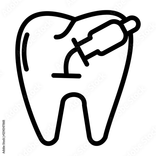 Dental Filling Vector Design Icon Style