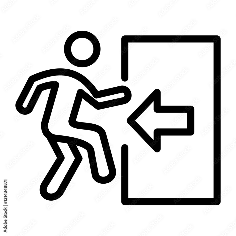 Emergency Exit Vector Design Icon Style Emergency Exit Vector Design Icon Style