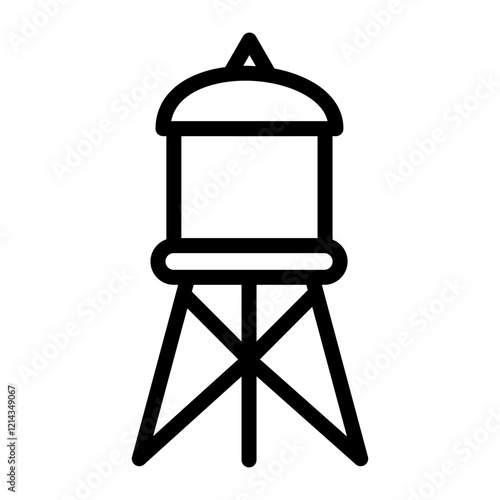 Water Tower Vector Design Icon Style