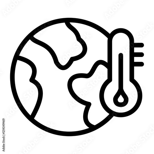 Global Warming Vector Design Icon Style
