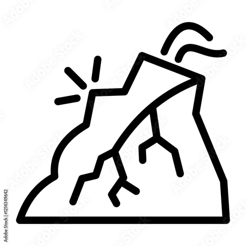 Landslide Vector Design Icon Style