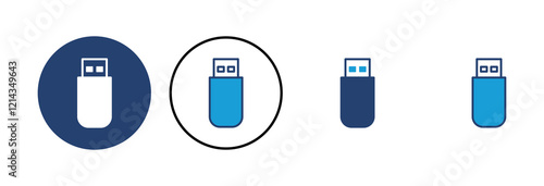 Usb icon vector. Flash disk icon vector