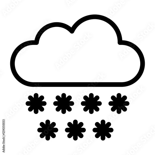 Heavy Snow Vector Design Icon Style