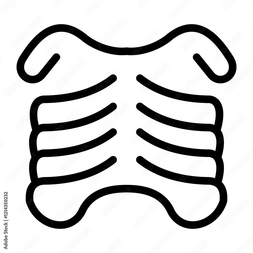 Fototapeta premium Ribs Vector Design Icon Style