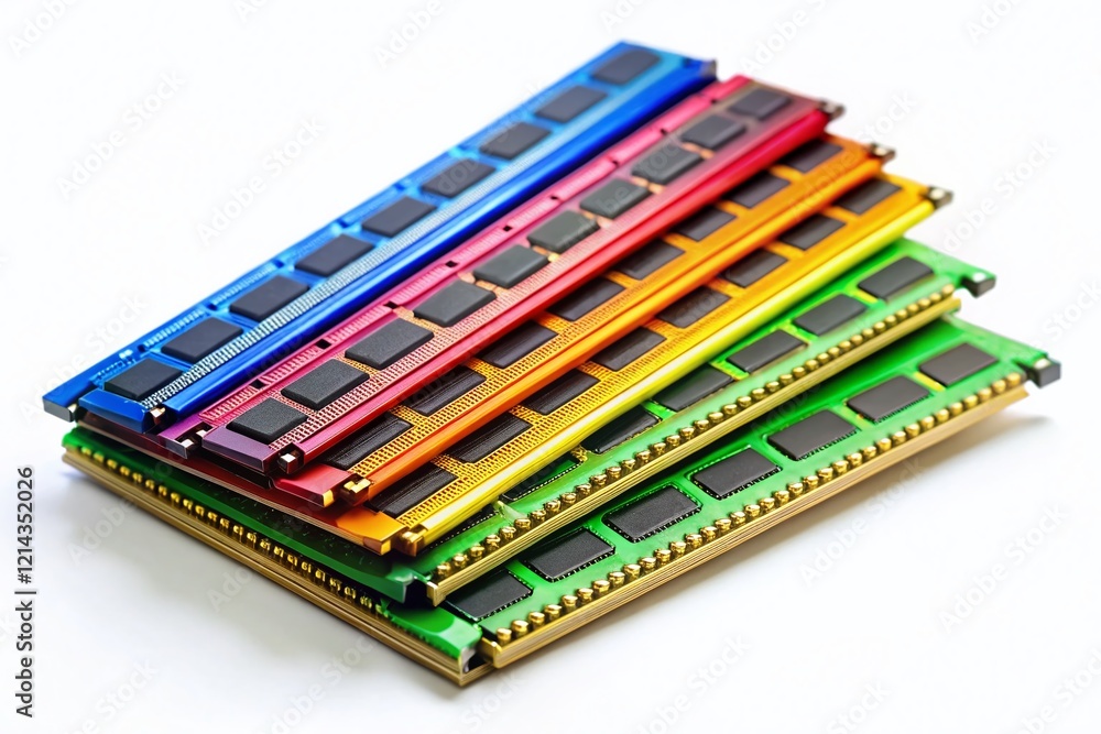 High-Resolution Image of DDR RAM Memory Modules Isolated on White High-Resolution Image of DDR RAM Memory Modules Isolated on White