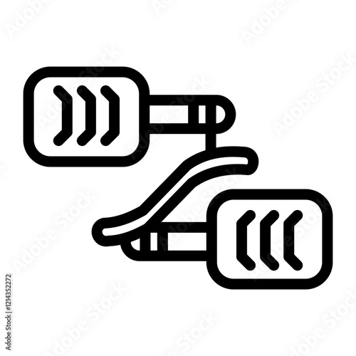 Pedals Vector Design Icon Style