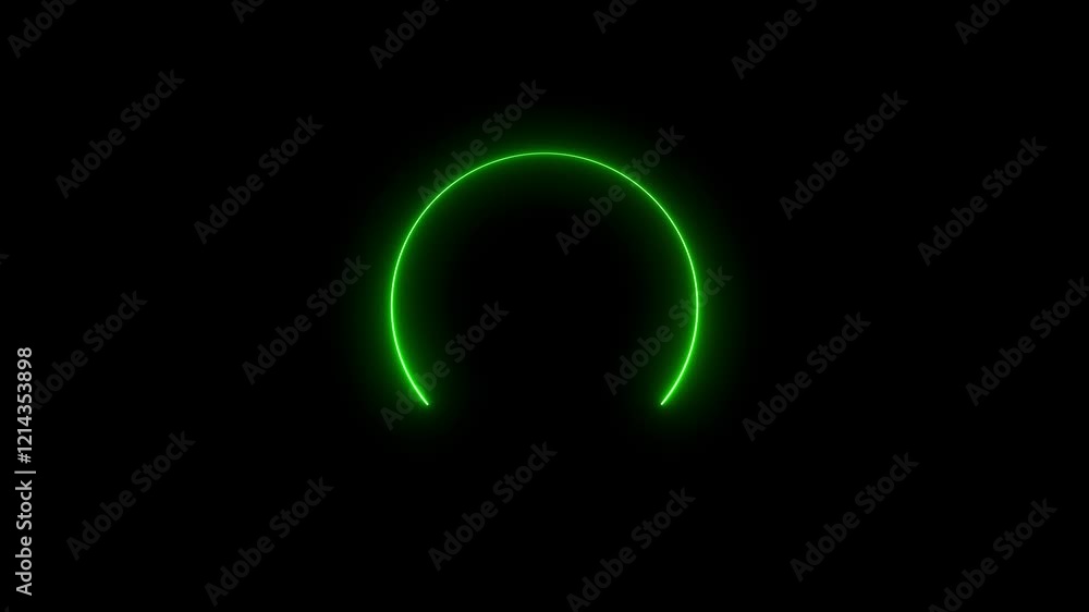 Neon light circle frame blue and purple line rotation loading icon animation Neon light circle frame blue and purple line rotation loading icon animation
