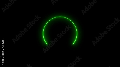 Wallpaper Mural Neon light circle frame blue and purple line rotation loading icon animation Torontodigital.ca