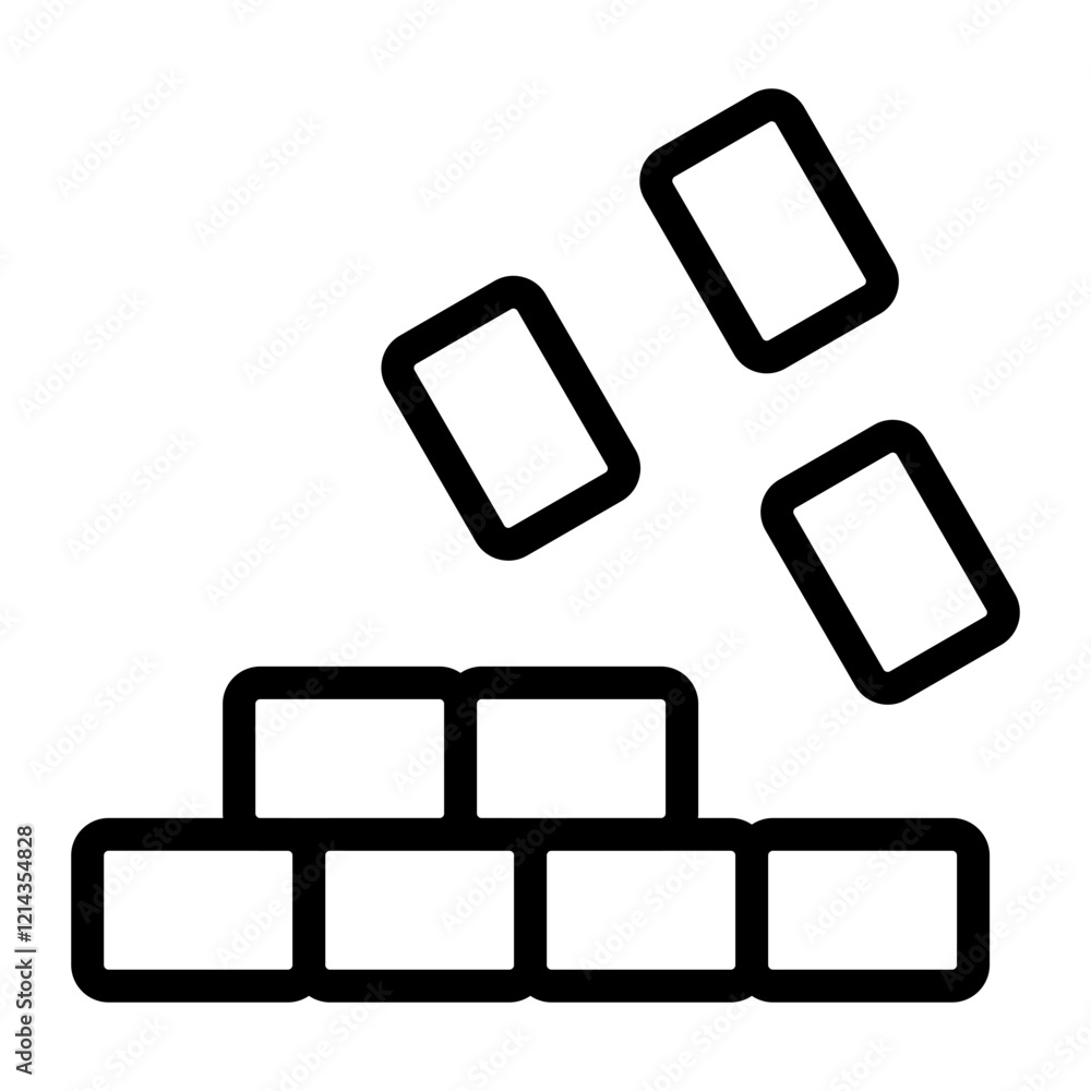 Bricks Toys Vector Design Icon Style Bricks Toys Vector Design Icon Style