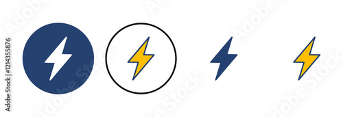 Lightning icon vector. electric icon vector. power icon. energy sign