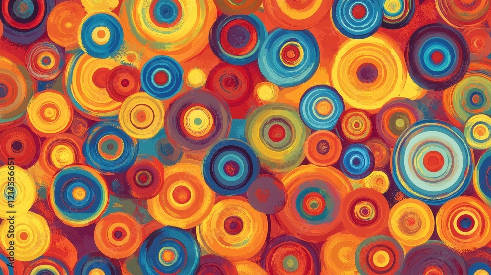 Abstract Colorful Circles Pattern Abstract Colorful Circles Pattern