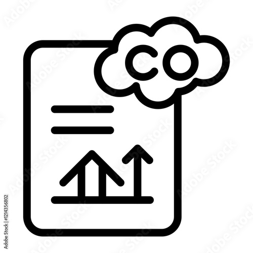 Carbon dioxide Report Vector Design Icon Style