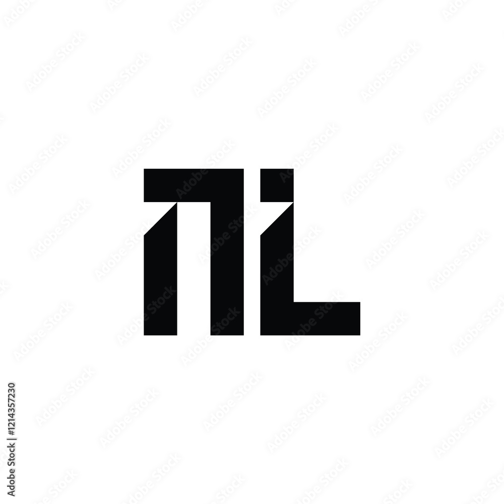 NL monogram logo design letter text name symbol monochrome logotype alphabet character simple logo NL monogram logo design letter text name symbol monochrome logotype alphabet character simple logo