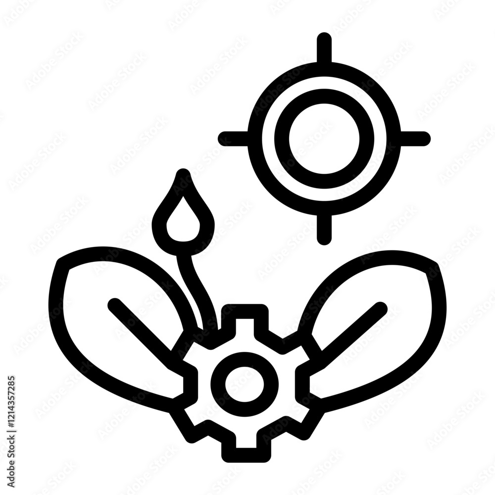 Obraz premium Green Technology Vector Design Icon Style