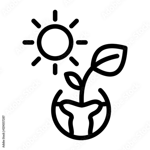 Greenhouse Effect Vector Design Icon Style